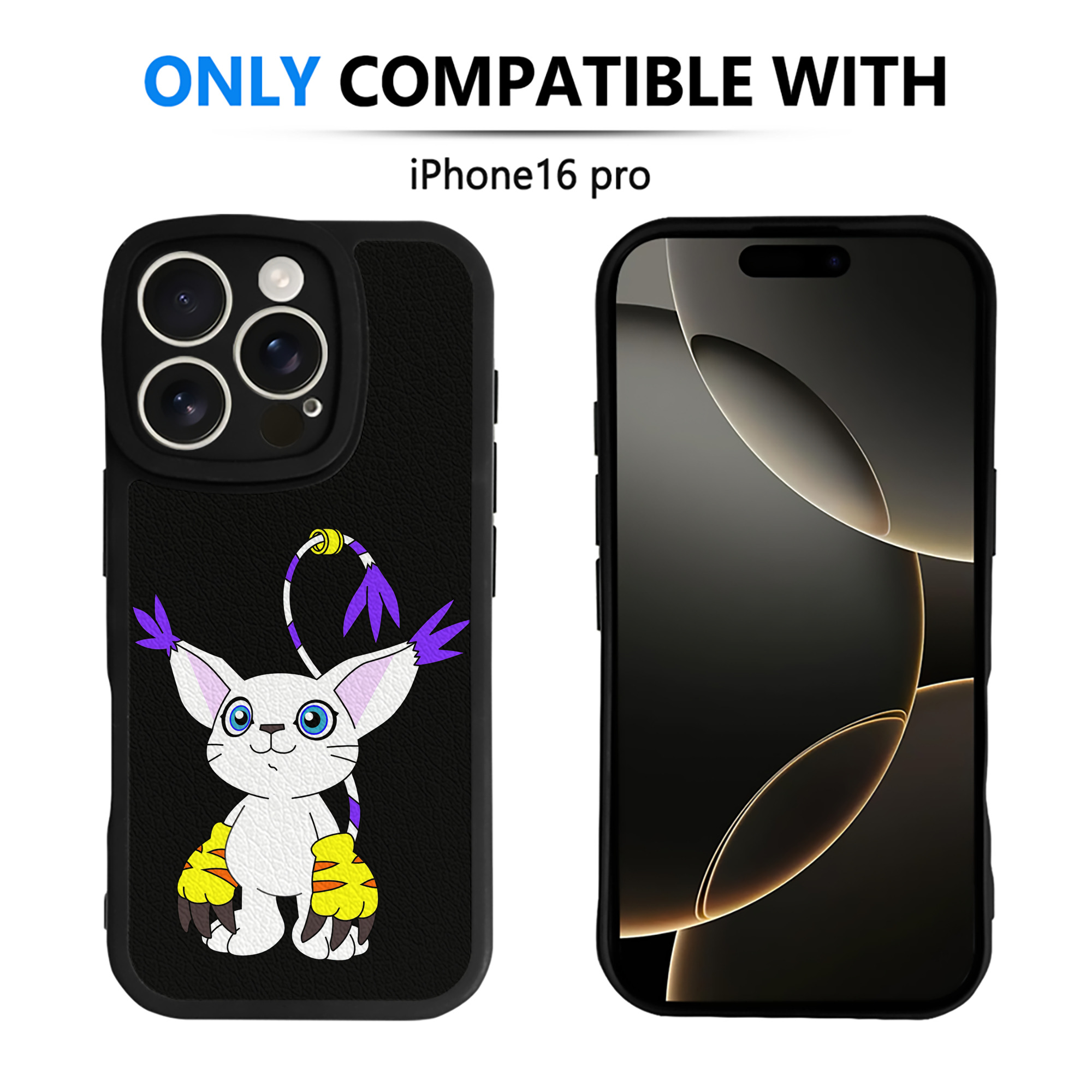 （画像用） Digimon デジタルモンスター/デジモン 【iPhone 16シリーズ対応】シリコンスマホケース（レザー調） 材質：シリコン
